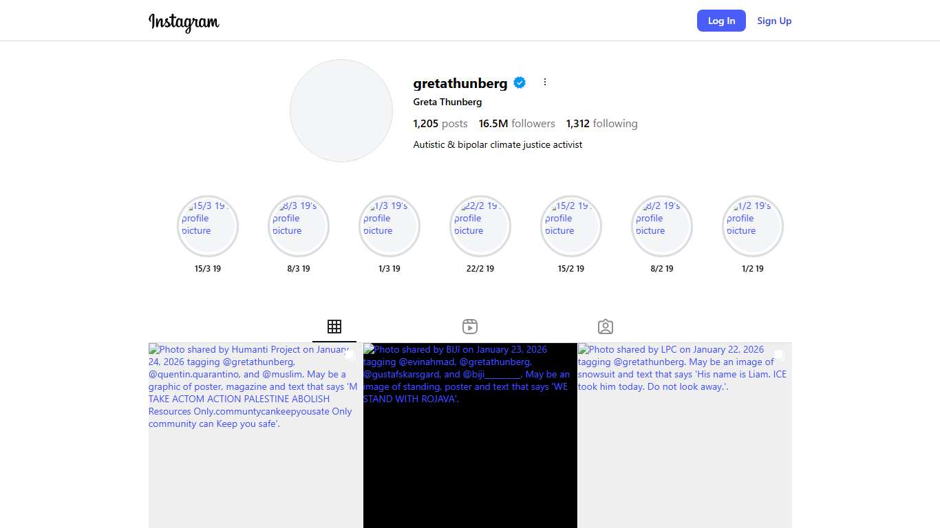 Greta Thunberg (@gretathunberg) • Instagram photos and videos